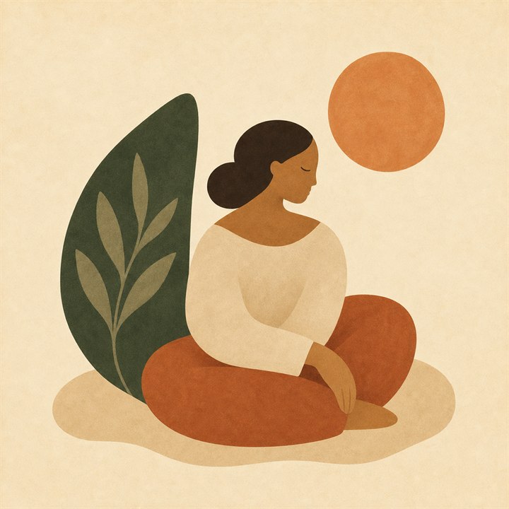 Ilustración de una pausa creativa y bienestar