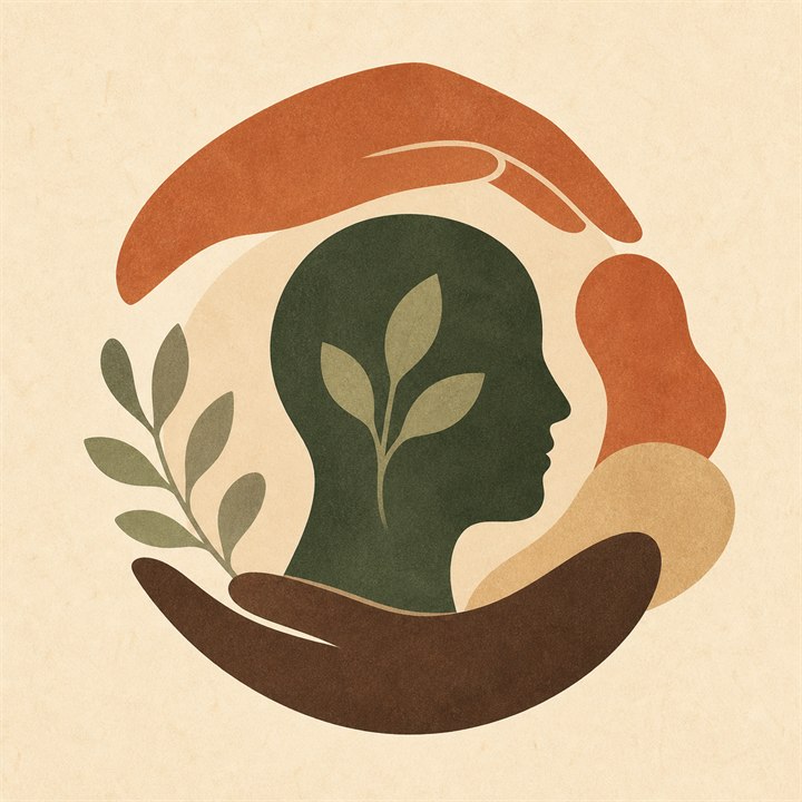 Ilustración de apoyo, memoria y cuidado